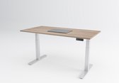 Tri-desk Advanced | Elektrisch zit-sta bureau | Wit onderstel | Robson eiken blad | 160 x 80 cm