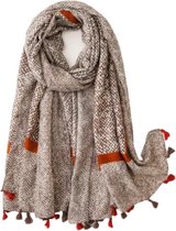 Sjaal Lola - Bruin- Camel - Gemêleerd