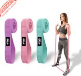 NINN Sports Totall Body Weerstandsbanden van hoge kwaliteit - Set van 3 - Katoenen Fitness Elastiek van Premium Materiaal