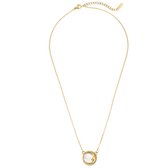 Halsketting maan design hanger - Edelstaal - Ketting - Verstelbare ketting -14K Goud Verguld - Damessieraden - Dottilove