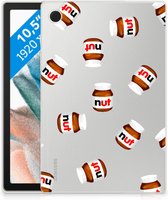 Bumper Case Geschikt voor Samsung Galaxy Tab A8 2021 Hippe Hoesje Quotes Nut Jar met transparant zijkanten
