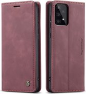 CaseMe - Coque adaptée pour Samsung Galaxy A53 5G - Wallet Book Case - Fermeture magnétique - Rouge
