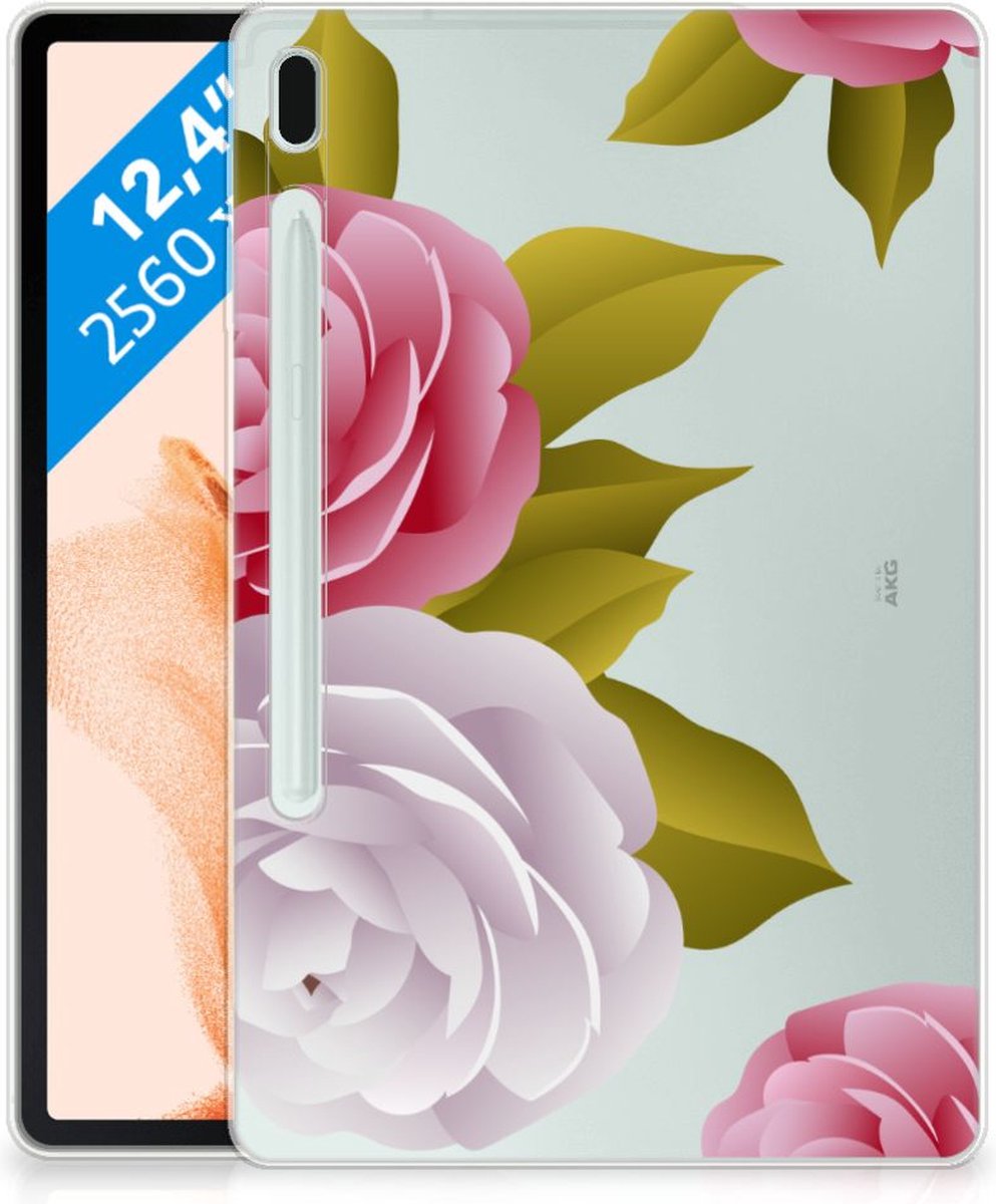 Samsung Galaxy Tab S7FE Siliconen Hoesje Roses