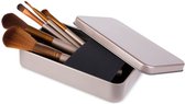 Make-up kwasten set van 12 in gouden etui - make up kwast - make up kwasten set - make up kwasten - foundation kwast - make up kwasten reiniger