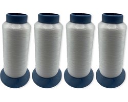 Lockgaren transparant 4 STUKS - 4 x 3640 meter - EXTRA VOORDELIG! - Overlockgaren - per 4 klossen