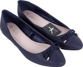 Marineblauwe ballerina's - imitatieleer slangen / 37