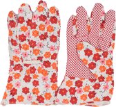 Orange85 Tuinhandschoenen met Grip - Bloemenprint - 2 paar - Handschoenen - Tuinieren - Katoen - Onesize