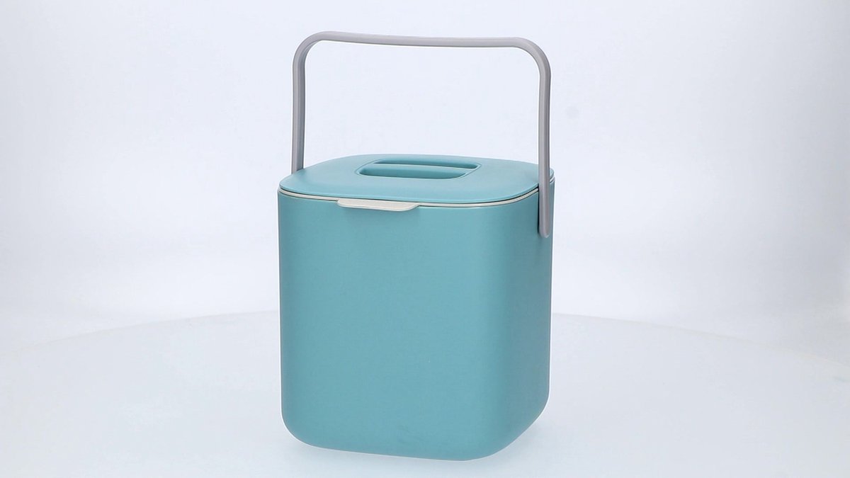 Compostbak voor op het aanrecht met deksel en geurabsorberende filters, 4,5 liter