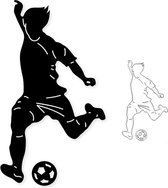 Metalen snijmal - voetballer - voetbal - voetbal speler - sport - sporter - scrapbooking - kaarten maken - embossing