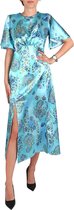 Blauwe maxi-jurk met bloemenpatroon - John Zack / L