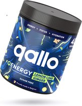 Qallo® QEnergy - Lemon Lime Ginger Tub - De suikervrije energizer boordevol natuurlijke ingrediënten - 40 servings