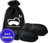 MM Brands 2 Stuks Luxe Slaapmasker - 3D Ergonomisch - 100% Verduisterend - Oog Masker - Nachtmasker