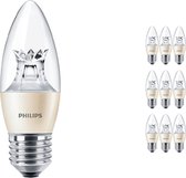 Voordeelpak 10x Philips LEDcandle E27 B38 6W 827 (MASTER) | DimTone Dimbaar - Vervangt 40W.