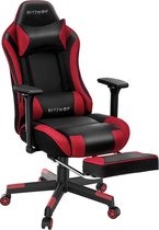 BlitzWolf GC5 Game Stoel - Luxe Gaming Bureaustoel - Voetsteun - Kantelfunctie - ergonomisch bureaustoel - Hoogte Verstelbaar - Nek- en Rugkussen - Kunstleer