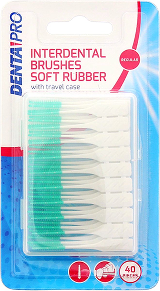 Goedkoopste Tandenragers tandenstokers Regular - Wit / Groen - Kunststof - Regular Size - 40 Stokers - Tandenstoker - Mondhygiëne - Interdental Brushes
