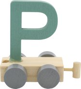 Lettertrein P groen | * totale trein pas vanaf 3, diverse, wagonnetjes bestellen aub