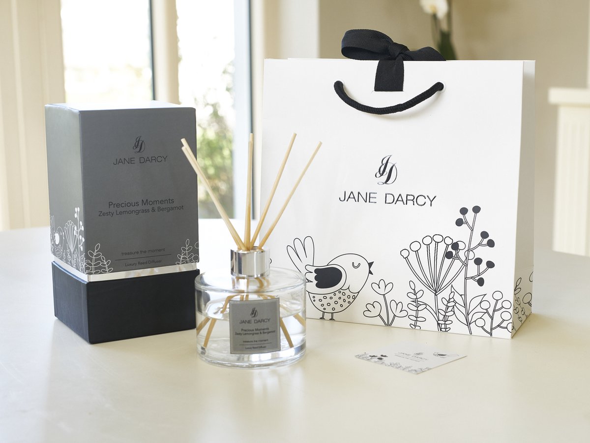 Jane Darcy - Geurstokjes Precious Moments - 180 ml - Lemongrass & Bergamot