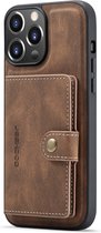 Jeehood Magsafe Hoesje Bruin - Magsafe Case - Pasjeshouder - Voor Apple iPhone 13 pro - Magsafe Wallet
