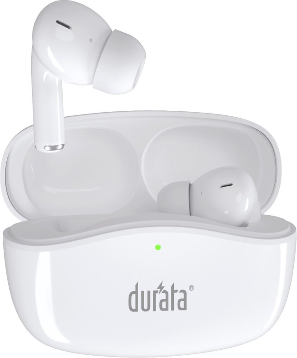 DURATA Premium quality Crystal clear wireless headset - White - Beste Airpods alternatief