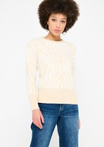 LOLALIZA Trui met all-over tijgerprint - Ecru - Maat M