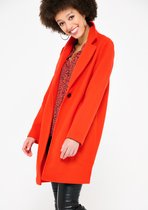 LOLALIZA Halflange mantel - Oranje - Maat M