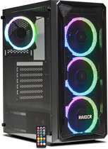 RAIDER CA2 PRO GAMING ATX PC Case - Behuizing met RGB + Remote