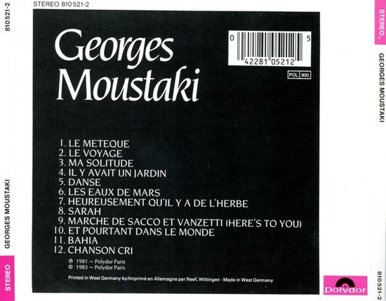 Georges Moustaki, Georges Moustaki | Muziek | bol