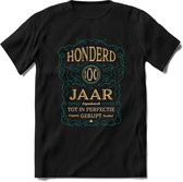 100 Jaar Legendarisch Gerijpt T-Shirt | Aqua - Ivoor | Grappig Verjaardag Cadeau | Dames - Heren | - Zwart - 3XL