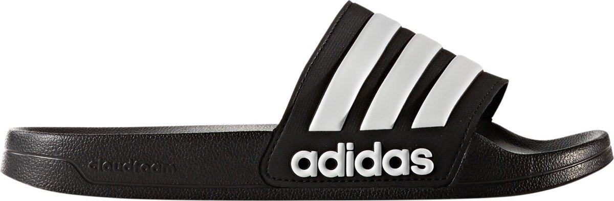 adidas CF Adilette Slippers Volwassenen - Black/White - Maat 46 - adidas