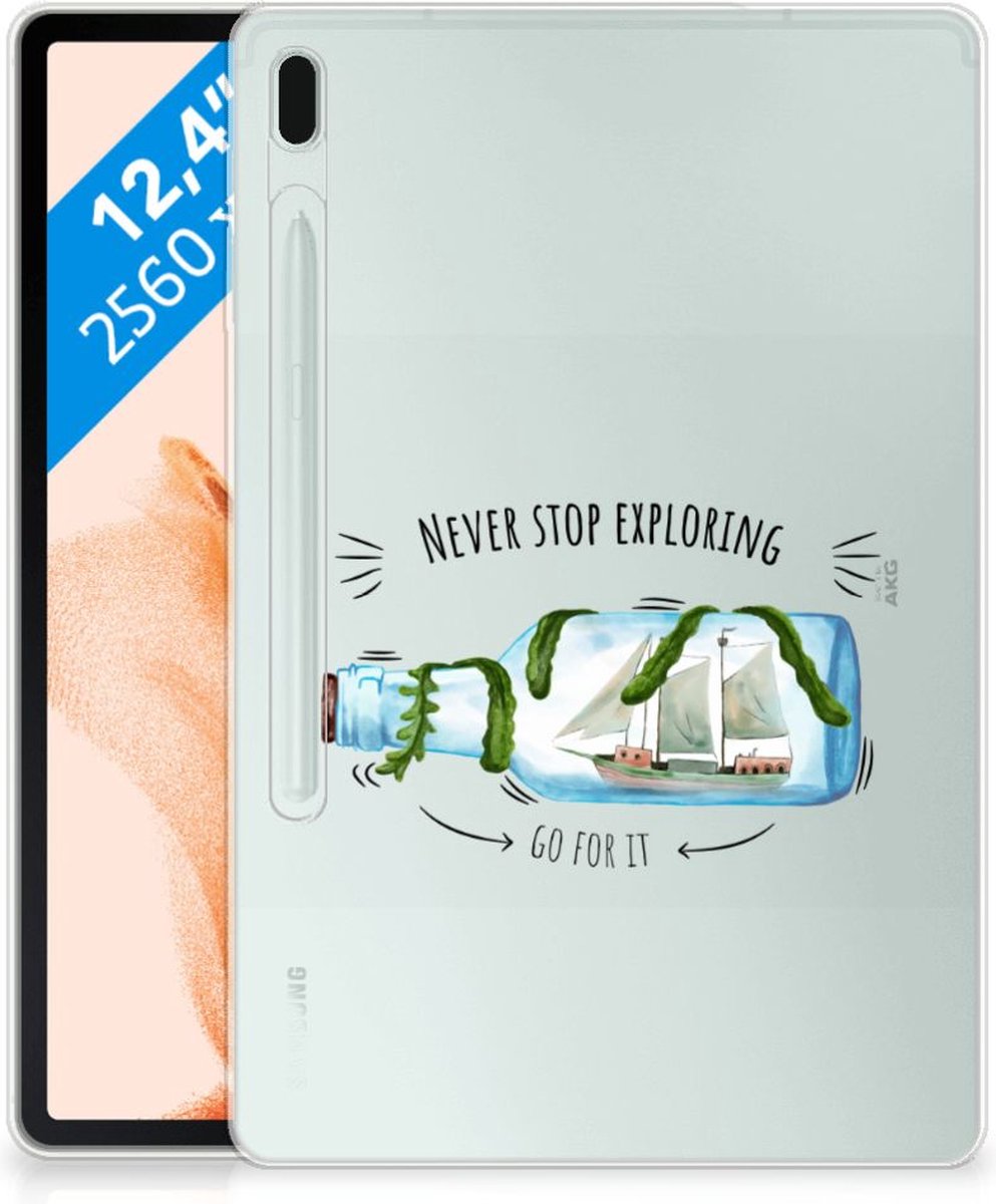 Samsung Galaxy Tab S7FE Tablet Back Cover Boho Bottle