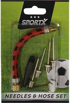 SportX Balpomp Accessoire Set met 4 Naalden + Verloopstukje en Slang