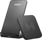 2 Draadloze Opladers Combi-pakket - Choetech T524-S 10W + T511-S - 10W QI draadloze oplader Standaard + Pad - Inclusief kabel - Wireless charger - Fast charger - IOS en Android