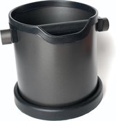 Uitklopbak Koffie Extra Groot - Knockbox 1800ML - Afklopbak Koffiezetapparaat - RVS/Vaatwasserbestendig - Zwart