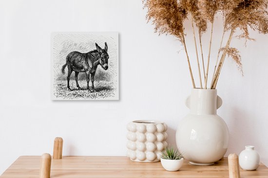 Une illustration d'un chevalet 20x20 cm - petit - Tirage photo sur toile (Décoration murale salon / chambre)