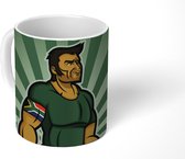 Mok - een rugbyspeler uit Zuid Afrika - 350 ML - Beker