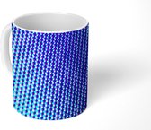 Mok - Paarse geometrie met stippen - 350 ML - Beker