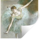 Muurstickers - Sticker Folie - Dancer in Green - Schilderij van Edgar Degas - 80x80 cm - Plakfolie - Muurstickers Kinderkamer - Zelfklevend Behang - Zelfklevend behangpapier - Stickerfolie