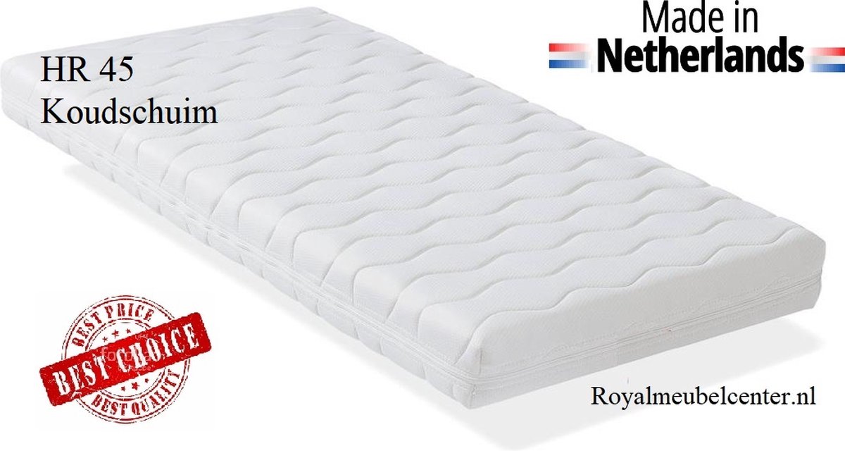 Koudschuim baby matras 55x110 x10cm HR 45 Anti-allergische Wasbare hoes met rits- Royalmeubelcenter.nl ®