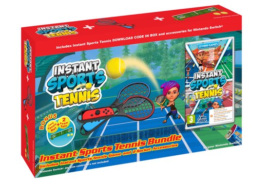 Instant Sports Tennis Bundle + Tennis Racket Accessoire Nintendo Switch Game [Code in een doos]