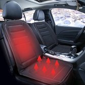 Foqu Autostoel Verwarming Anti Slip - Verwarmingskussen - Voor Autostoel - 12 Volt - Zwart