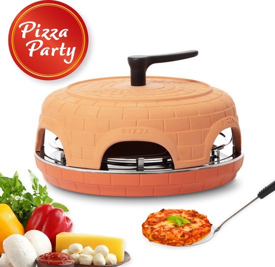Life is Licious Pizza oven - 6 personen - Terracotta/Zwart - Incl recepten