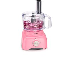 Swiss Pro+ | Krachtige SP800 Retro Foodprocessor - 1.2 Liter - 13 Delig | Inclusief accessoires | Super Pink