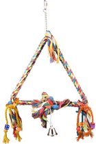 Flamingo vogelspeelgoed kooihanger touw - triangle - m