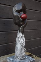 Clownsgezicht op hand