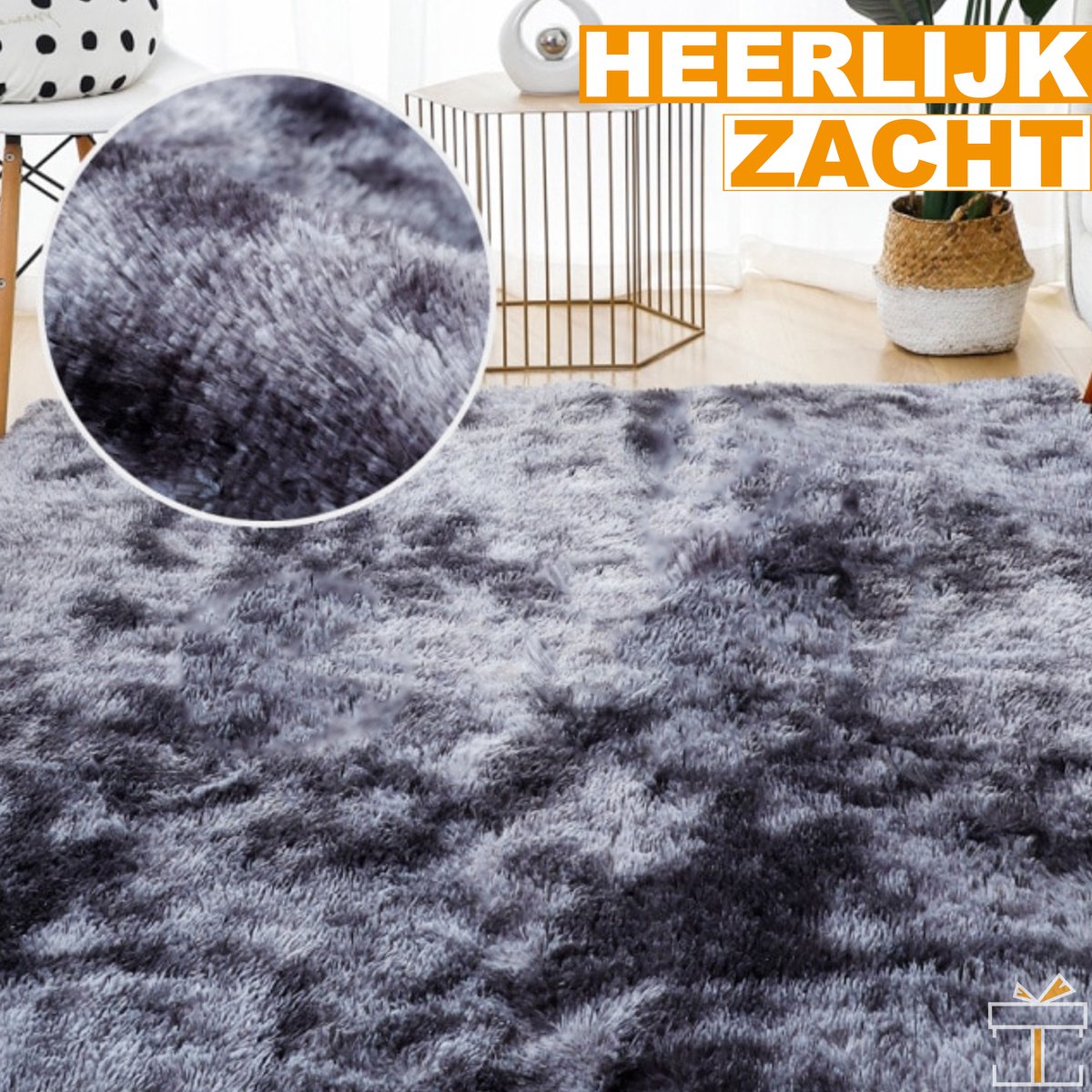 Happyment® Zacht fluffy vloerkleed - Hoogpolig tapijt - Tapijten woonkamer,  slaapkamer... | bol.com