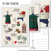 KaartenSet met Hollands Tintje -> Nr 1 (Postcrossing-Typisch-Hollands-Molen-Nederland) - LeuksteKaartjes.nl by xMar