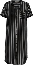 ONLY CARMAKOMA CARDENIZIA SS CALF SHIRT DRESS STRIPE Dames Jurk - Maat 46