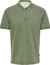 ONLY & SONS ONSTRAVIS SLIM WASHED SS POLO NOOS  Heren Poloshirt - Maat L