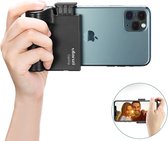 Squine® Selfie Stick Universeel - Bluetooth - Smartphones - Handgreep Camera - Leather Look - Vlog Stick - Vloggers & Influencers - Zwart