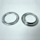 WiseGoods Premium Douchegordijn Ringen - Douche - Badkamer Accessoires - Gordijn - Gordijnen - Ring - Design - Zilver - 10 Paar